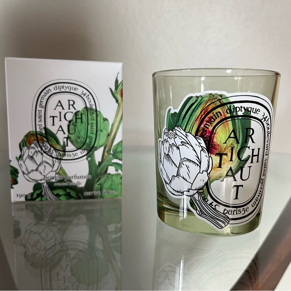 Diptyque Artichaut Artichoke candle light green vessel full size 6.5oz 190g